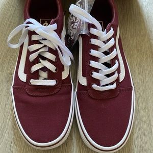 Burgundy Canvas Old Skool Vans